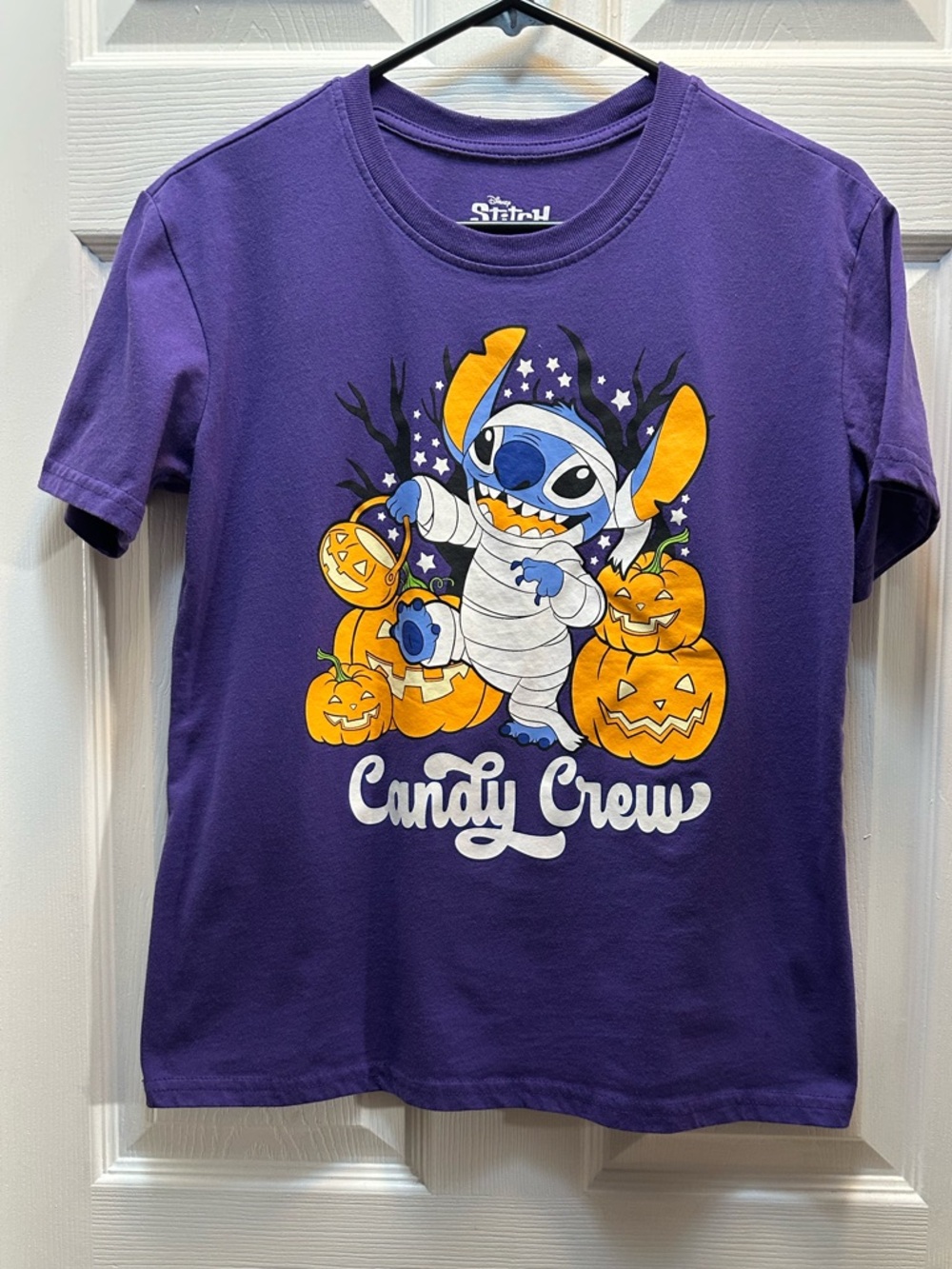 Disney Purple Stitch Halloween Candy Crew Tee